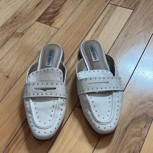 Steve Madden Cream Studded Women's Loafers